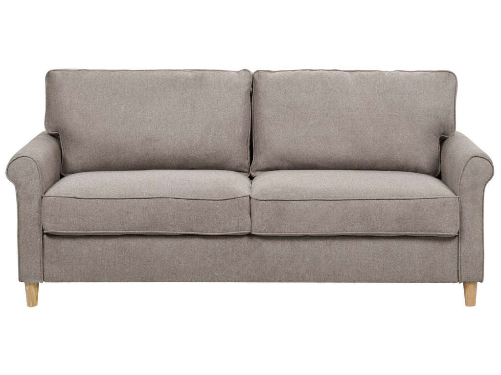3 Seater Fabric Sofa Light Brown RONNEBY