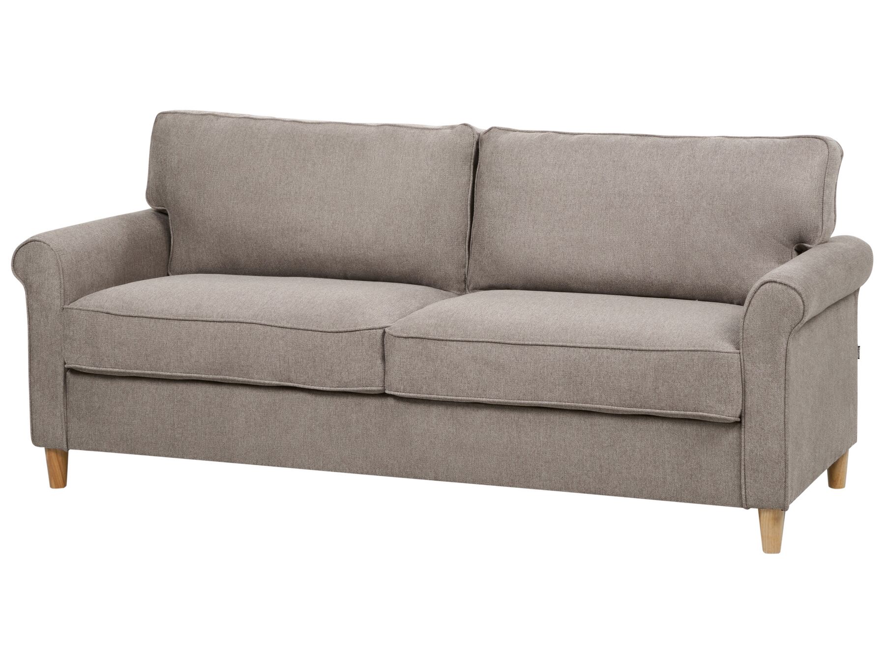 3 Seater Fabric Sofa Light Brown RONNEBY