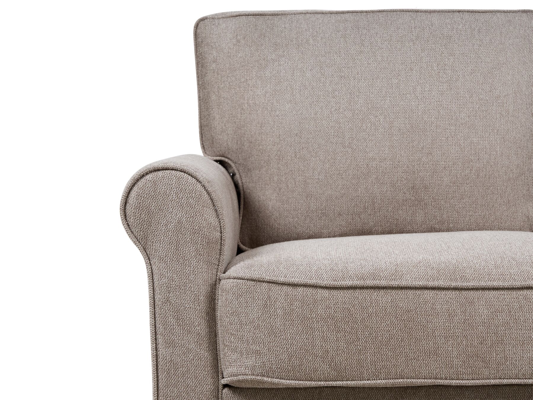 3 Seater Fabric Sofa Light Brown RONNEBY