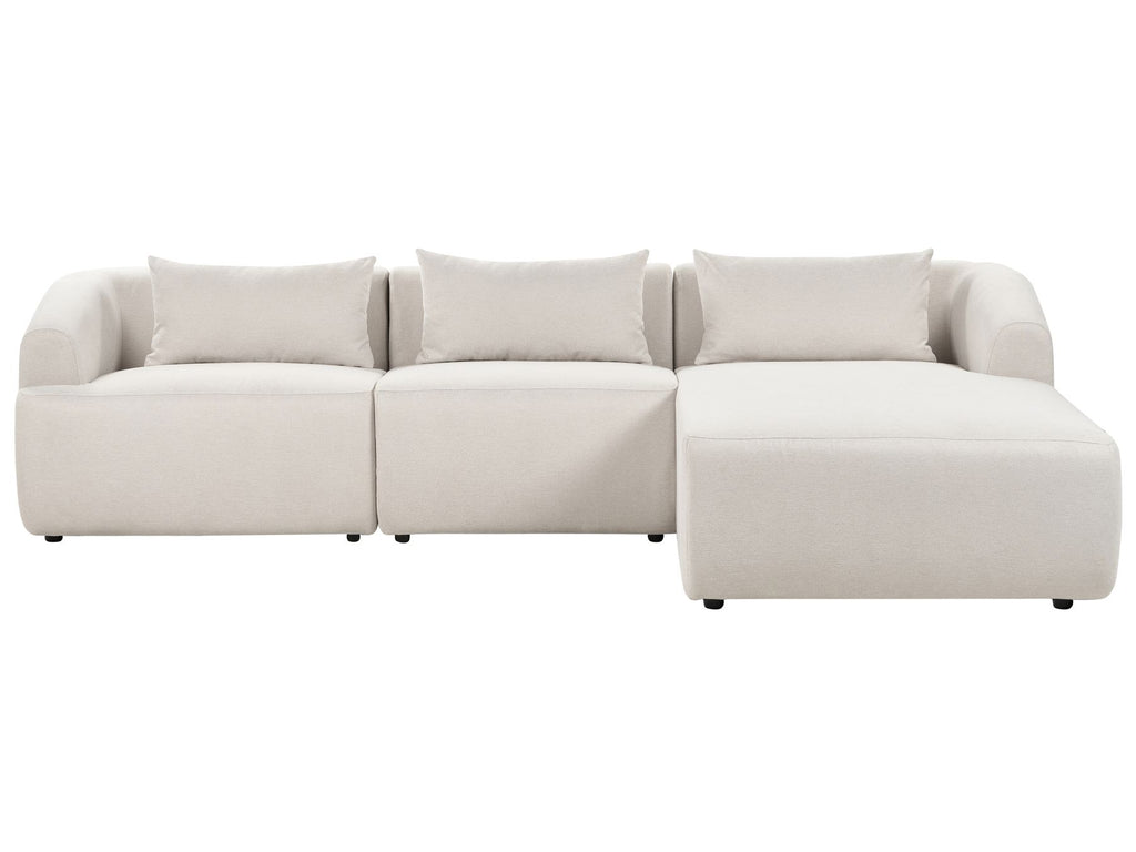 Corner Sofa SVANSELE Fabric Light Beige 3 Seater Left Hand