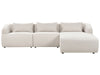 Corner Sofa Fabric Light Beige 3 Seater Left Hand