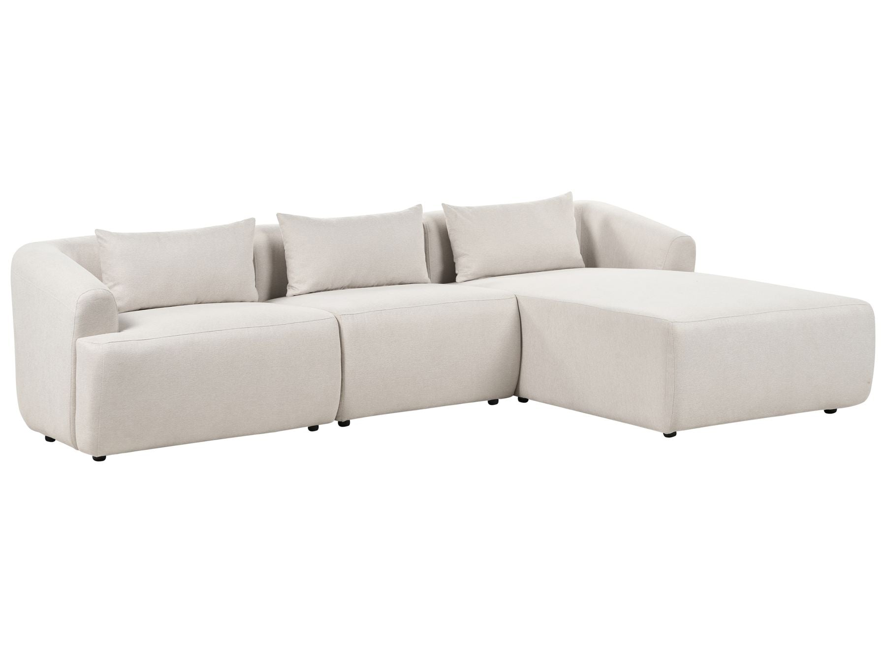 Corner Sofa SVANSELE Fabric Light Beige 3 Seater Left Hand