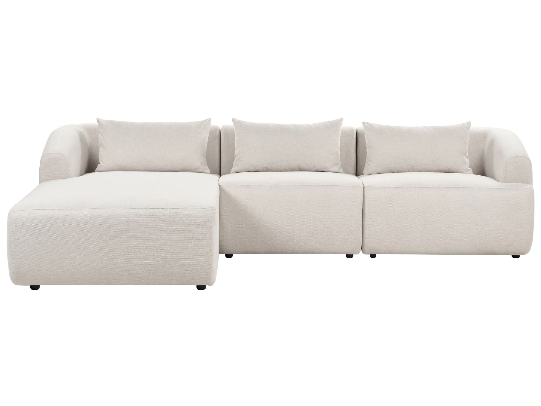 Right Hand Fabric Corner Sofa Beige SVANSELE