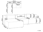 Right Hand Fabric Corner Sofa Beige SVANSELE