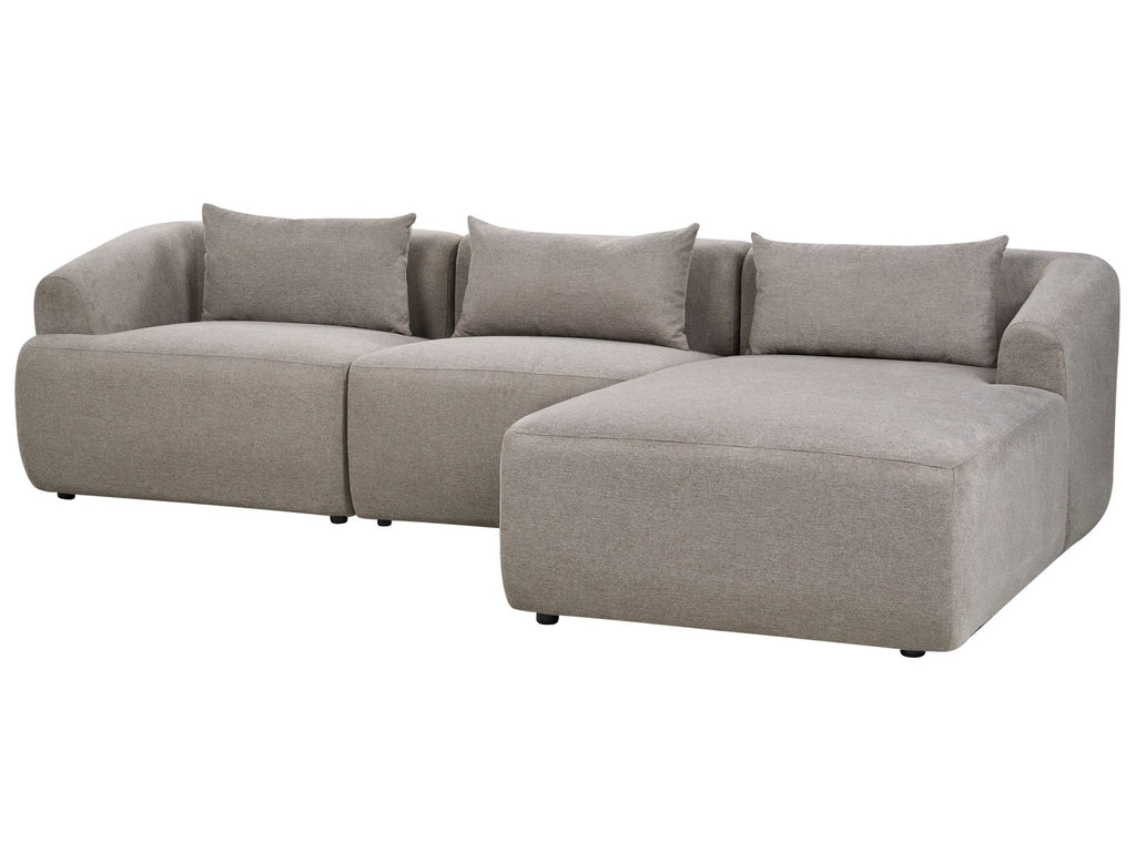 Corner Sofa SVANSELE Fabric Taupe 3 Seater Left Hand