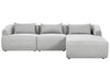 Corner Sofa Fabric Grey 3 Seater Left Hand
