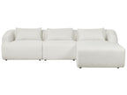 Left Hand Boucle Corner Sofa White SVANSELE