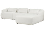 Left Hand Boucle Corner Sofa White SVANSELE