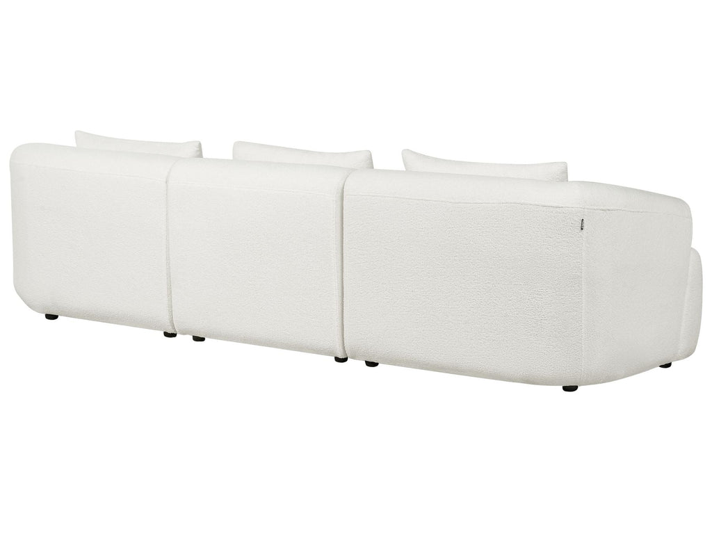Left Hand Boucle Corner Sofa White SVANSELE
