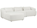 Right Hand Boucle Corner Sofa White SVANSELE