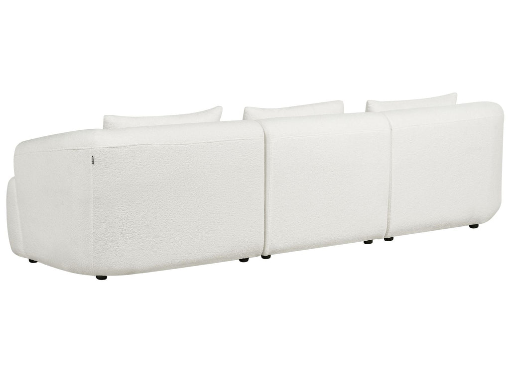 Right Hand Boucle Corner Sofa White SVANSELE