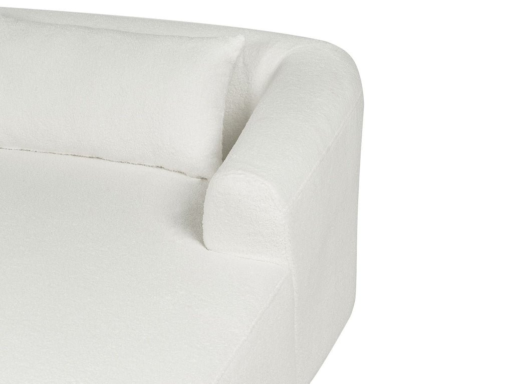 Right Hand Boucle Corner Sofa White SVANSELE