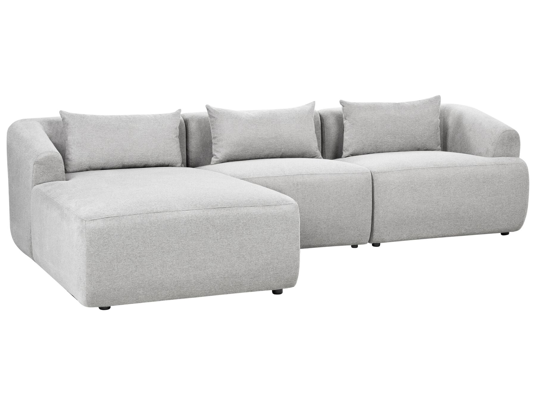 Right Hand Fabric Corner Sofa Grey SVANSELE