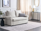 Sofa Bed SILDA Fabric Light Beige 2 Seater