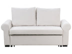 Sofa Bed SILDA Fabric Light Beige 2 Seater
