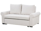 Sofa Bed SILDA Fabric Light Beige 2 Seater