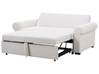 Sofa Bed SILDA Fabric Light Beige 2 Seater