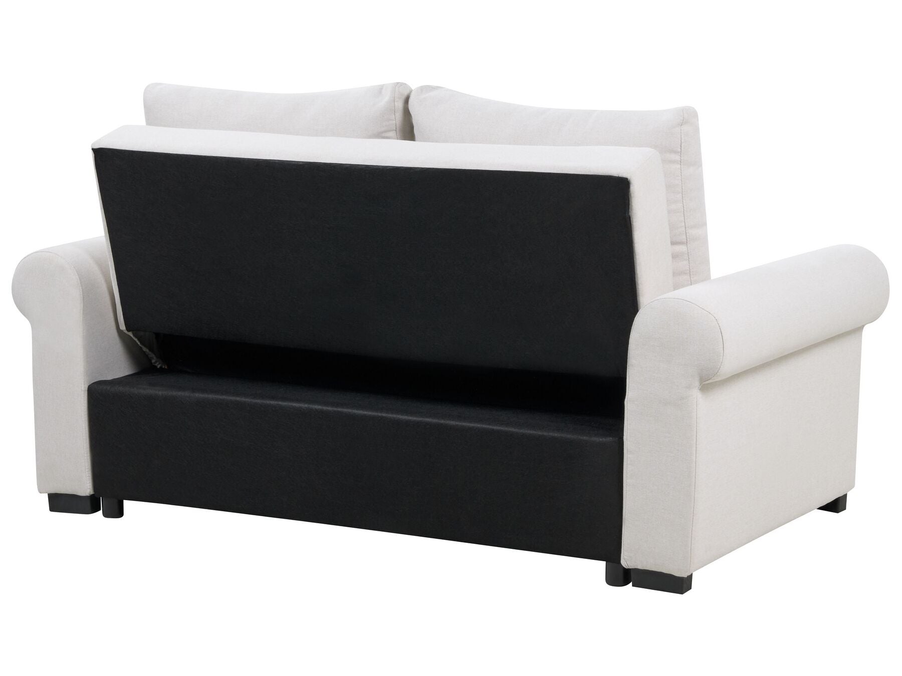 Sofa Bed SILDA Fabric Light Beige 2 Seater