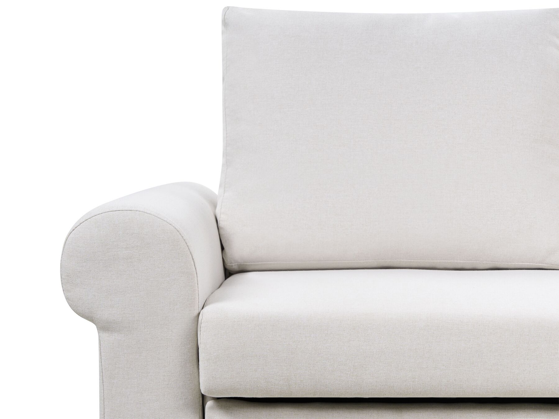 Sofa Bed SILDA Fabric Light Beige 2 Seater