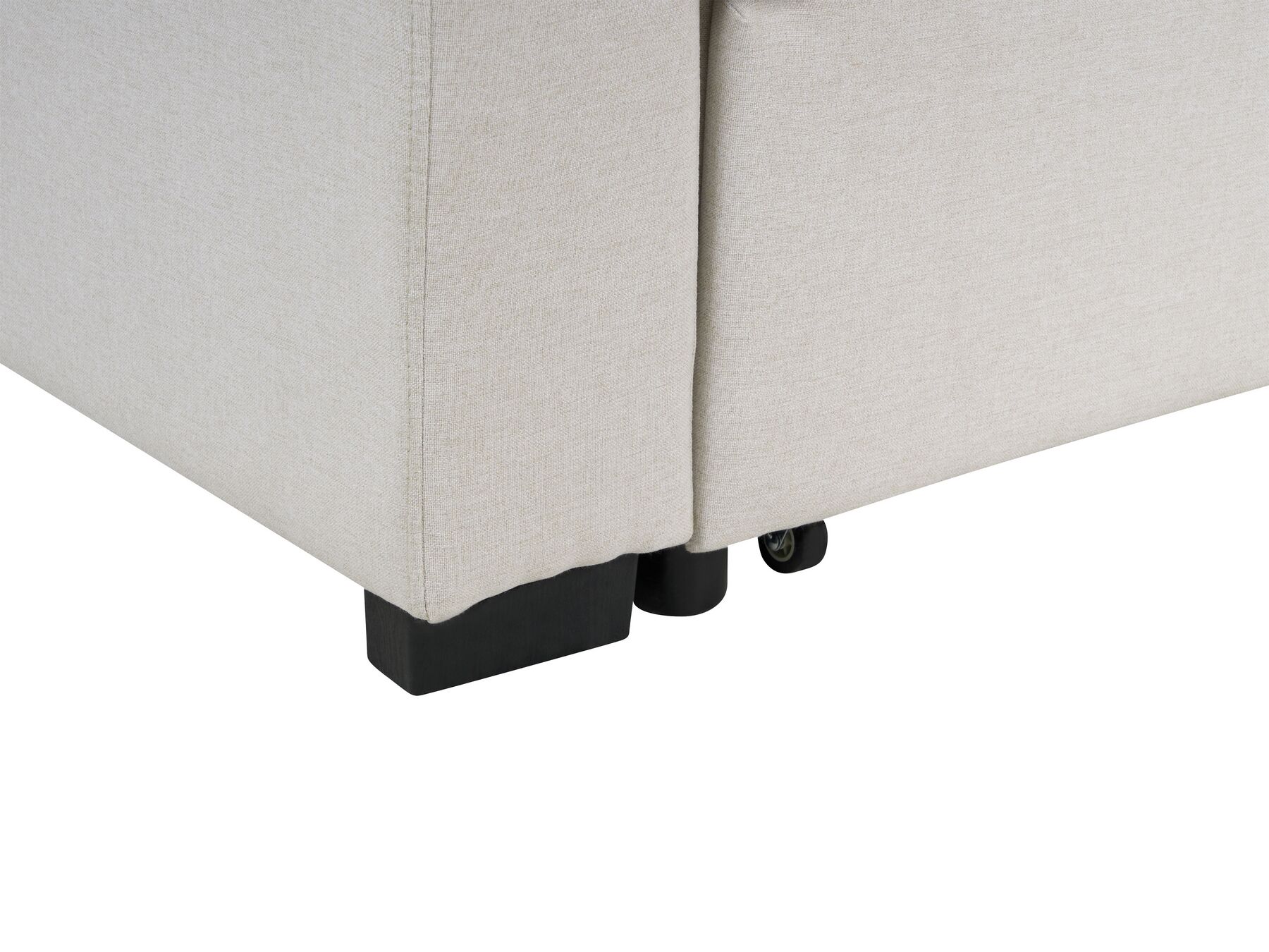 Sofa Bed SILDA Fabric Light Beige 2 Seater