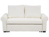 Sofa Bed Fabric Off-White White 2 Seater