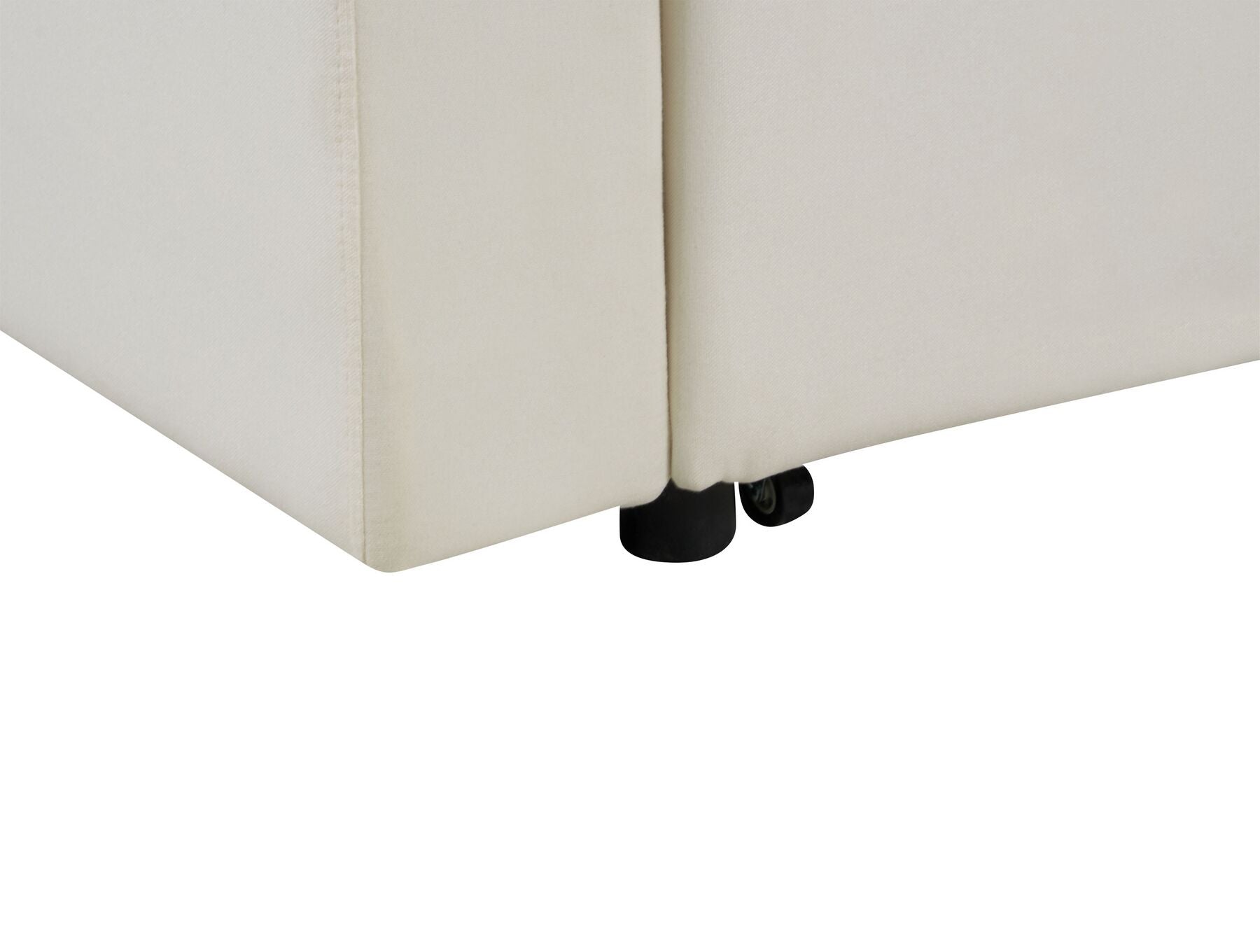 Sofa Bed SILDA Fabric Off-White White 2 Seater