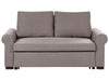 Sofa Bed Fabric Light Brown 2 Seater