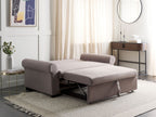 Sofa Bed SILDA Fabric Light Brown 2 Seater