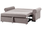 Sofa Bed SILDA Fabric Light Brown 2 Seater