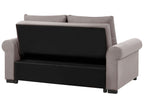 Sofa Bed SILDA Fabric Light Brown 2 Seater