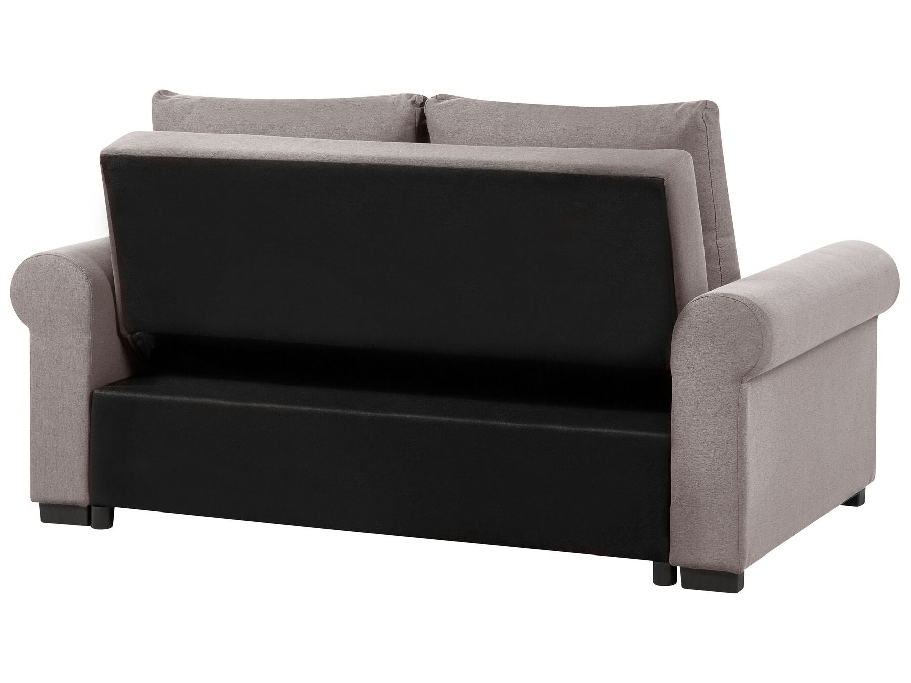 Sofa Bed SILDA Fabric Light Brown 2 Seater