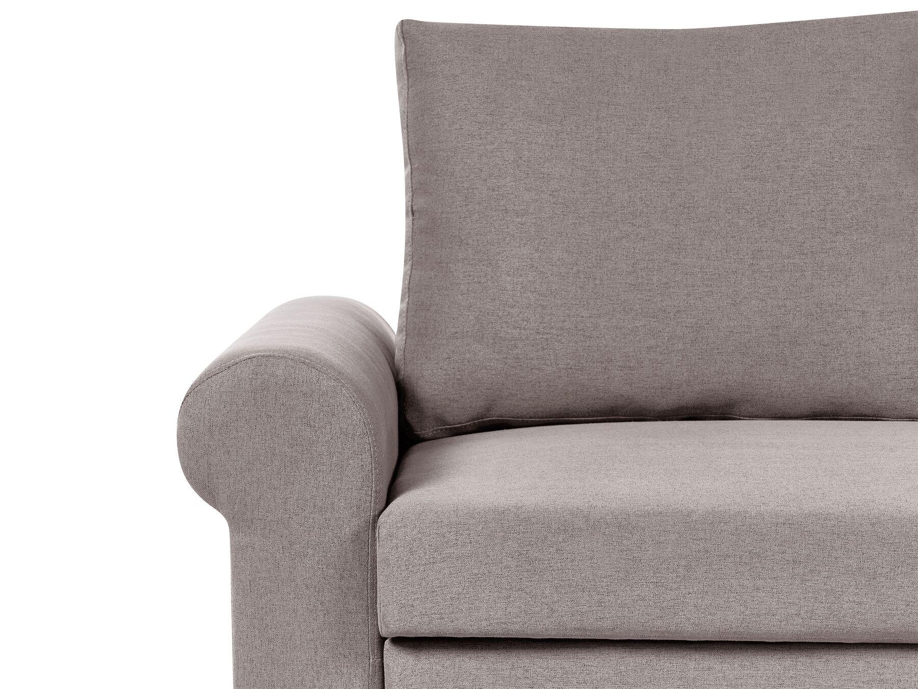Sofa Bed SILDA Fabric Light Brown 2 Seater