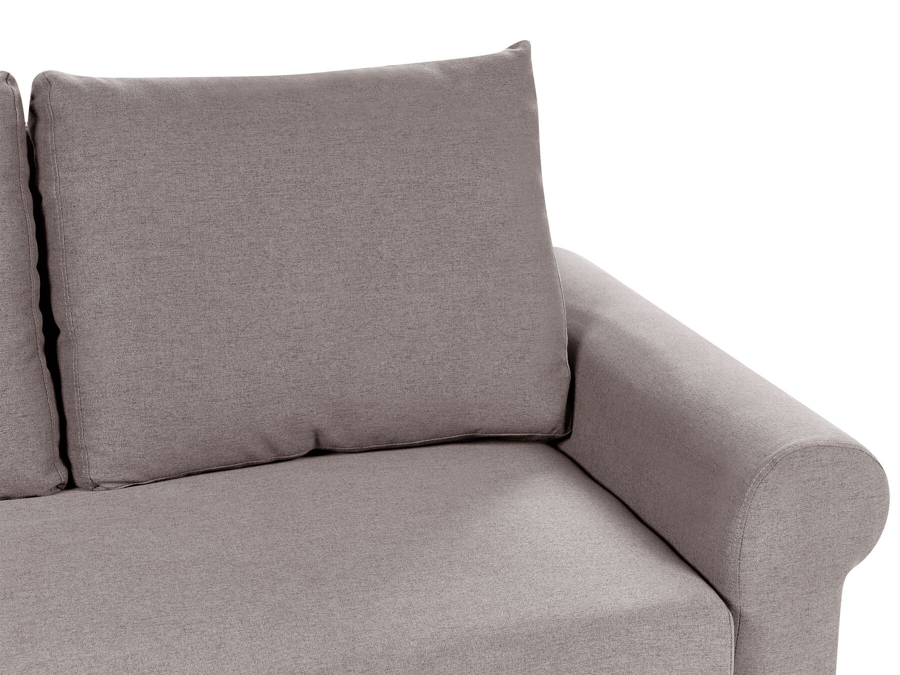 Sofa Bed SILDA Fabric Light Brown 2 Seater