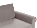 Sofa Bed SILDA Fabric Light Brown 2 Seater