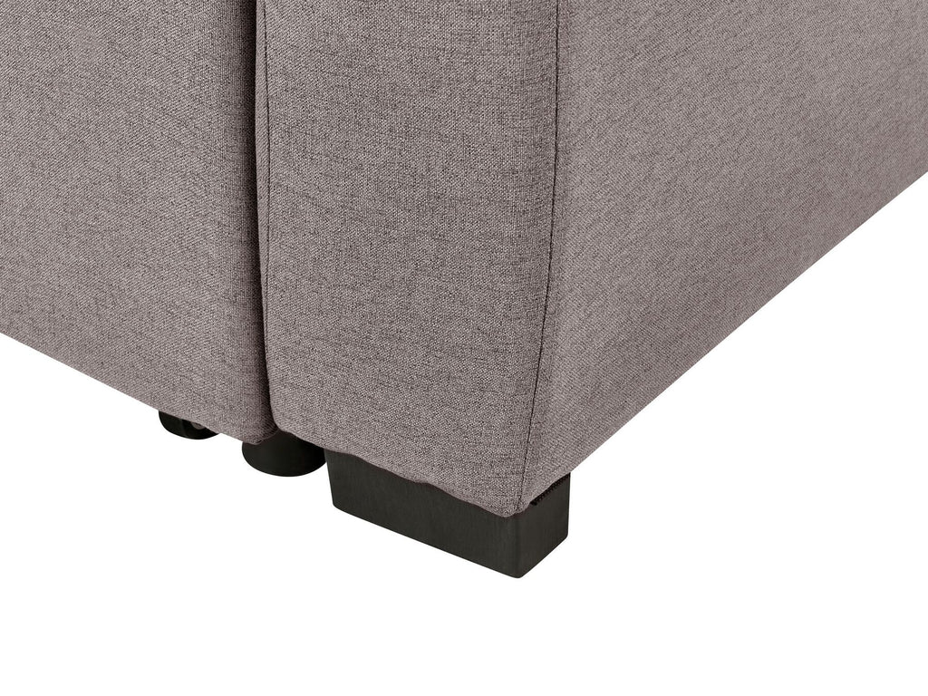 Sofa Bed SILDA Fabric Light Brown 2 Seater