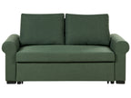 Sofa Bed SILDA Fabric Dark Green 2 Seater