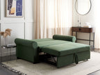 Sofa Bed SILDA Fabric Dark Green 2 Seater