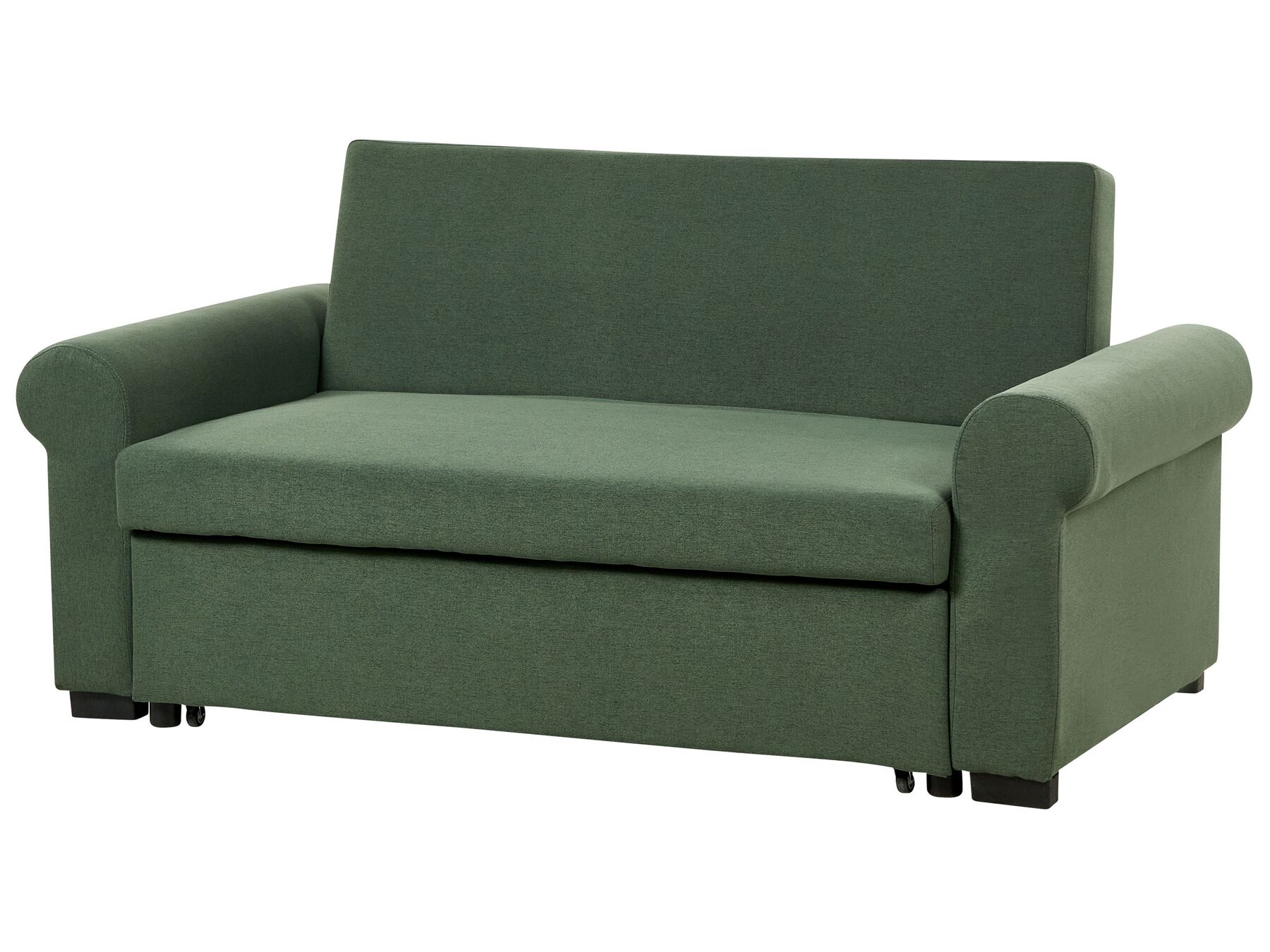Sofa Bed SILDA Fabric Dark Green 2 Seater
