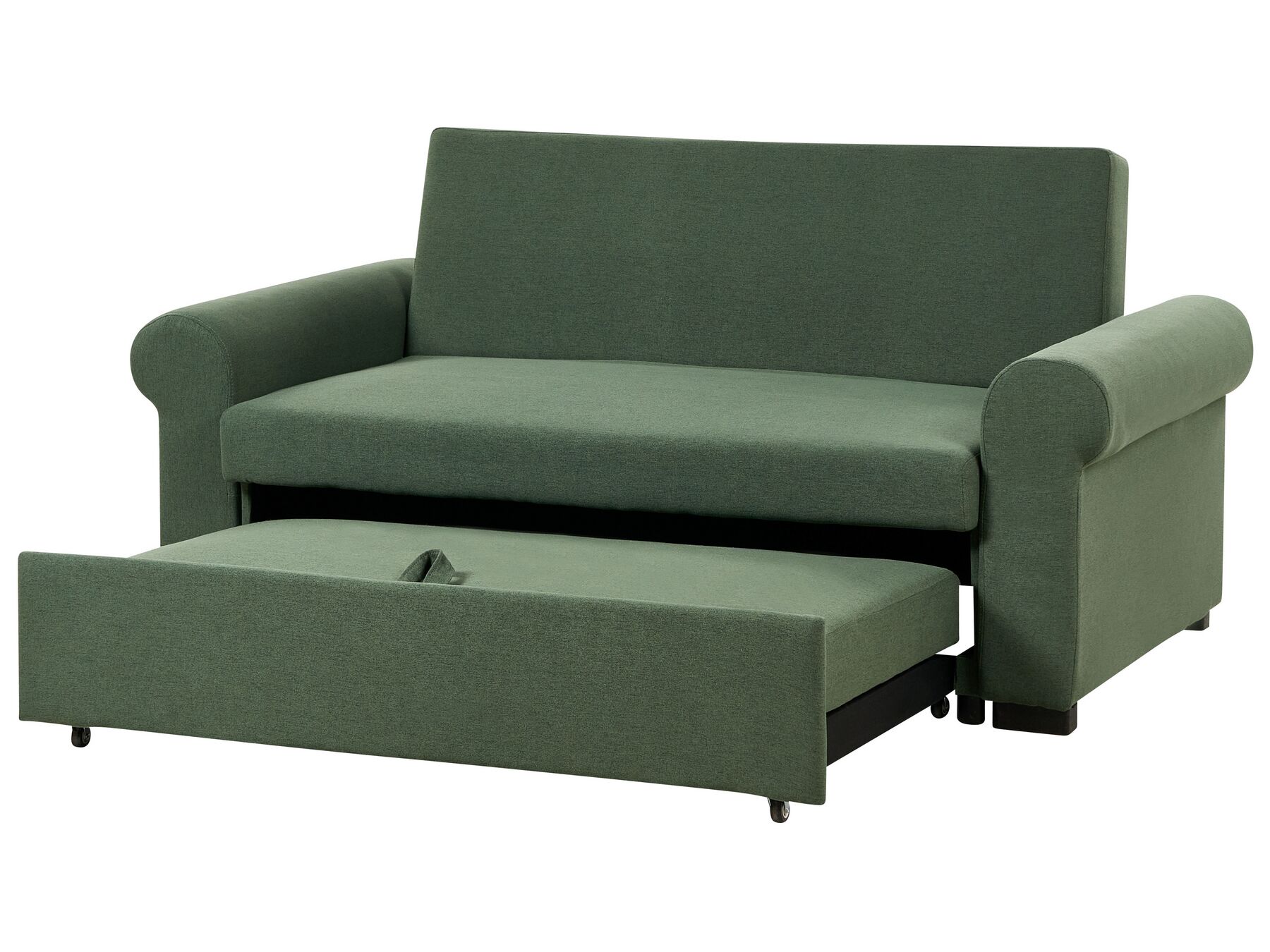 Sofa Bed SILDA Fabric Dark Green 2 Seater