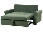 Sofa Bed SILDA Fabric Dark Green 2 Seater