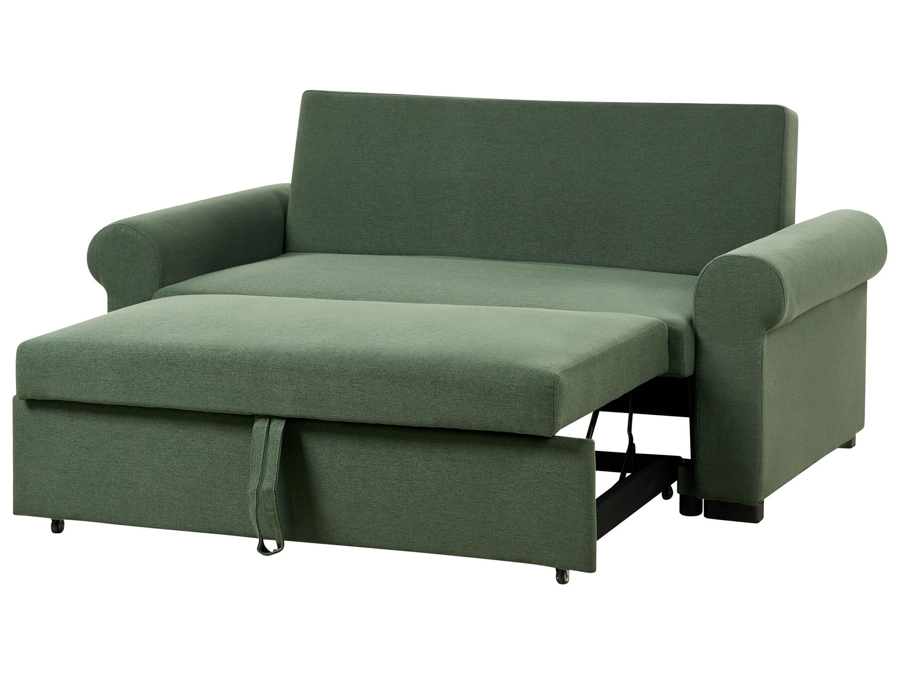 Sofa Bed SILDA Fabric Dark Green 2 Seater