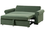 Sofa Bed SILDA Fabric Dark Green 2 Seater
