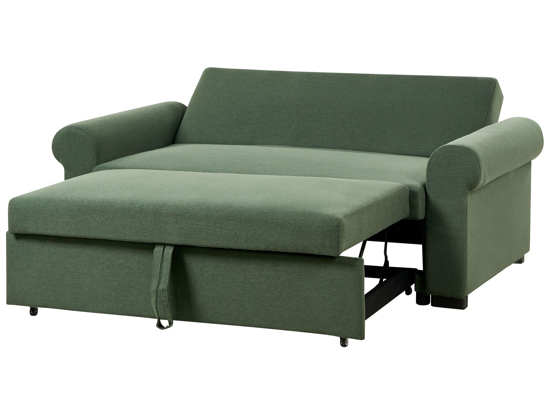 Sofa Bed SILDA Fabric Dark Green 2 Seater