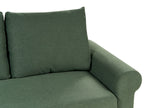 Sofa Bed SILDA Fabric Dark Green 2 Seater