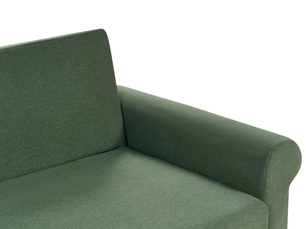 Sofa Bed SILDA Fabric Dark Green 2 Seater
