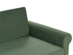 Sofa Bed SILDA Fabric Dark Green 2 Seater