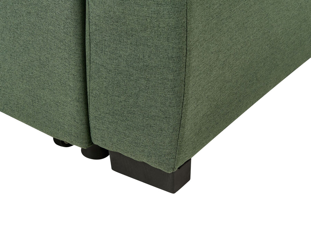 Sofa Bed SILDA Fabric Dark Green 2 Seater