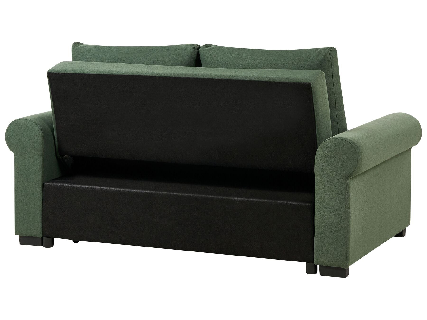 Sofa Bed SILDA Fabric Dark Green 2 Seater