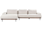 Corner Sofa MARIFERD Fabric Light Beige 3 Seater Right Hand