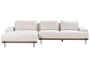 Corner Sofa Fabric Light Beige 3 Seater Right Hand